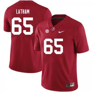 NCAA Men's Alabama Crimson Tide #65 JC Latham Stitched College 2021 Nike Authentic Crimson Football Jersey GT17Q83UC